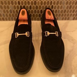 Stacy Adams Black Suede Loafers